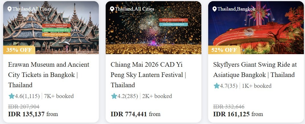 Promo Wisata Bangkok, Pemandu Wisata Thailand, Tur Sehari, Pasar Terapung, Perjalanan Setengah Hari ke Safari World