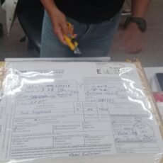 泰國EMS到澳洲包裹寄送實例，顯示從曼谷出口至澳洲的泰國郵政文件