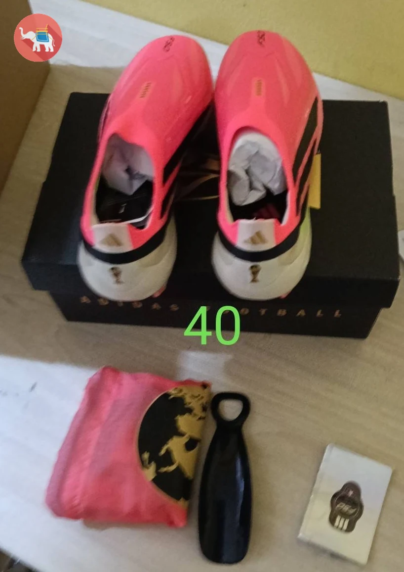 泰國代購 adidas F50 Hyperfast Elite 粉紅足球鞋到貨驗貨尺寸 40