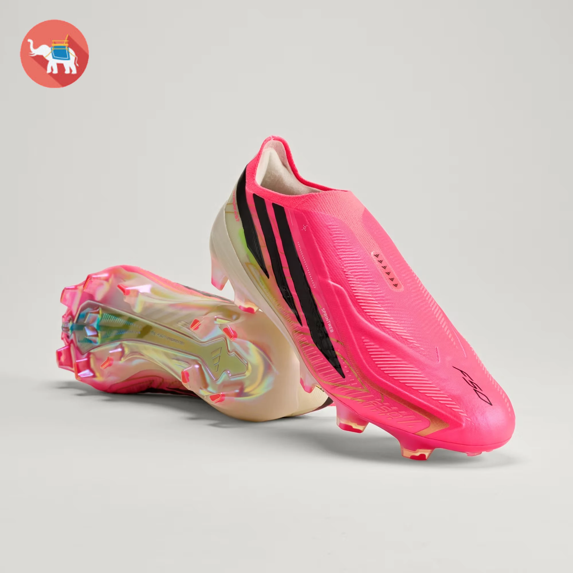 泰國足球鞋代購 adidas F50 Hyperfast Elite 粉紅款 ARI Football 商品圖