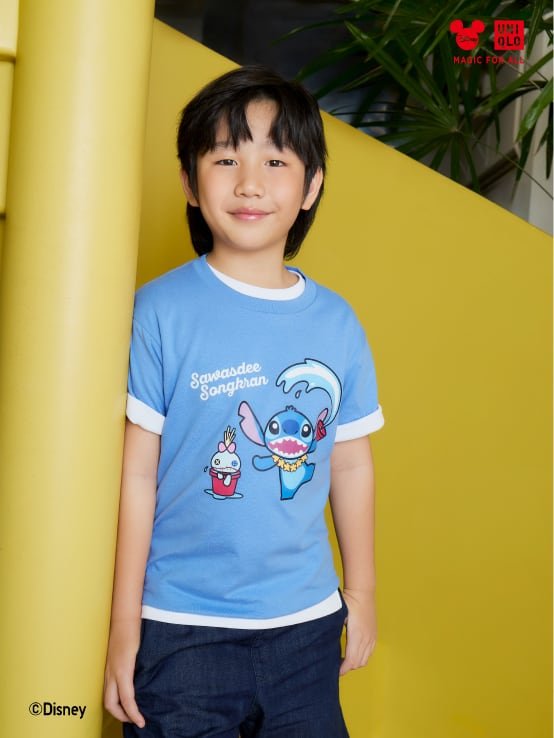 UNIQLO Thailand Stitch in Thailand UT 童裝 63 BLUE(藍色) 短袖印花T恤