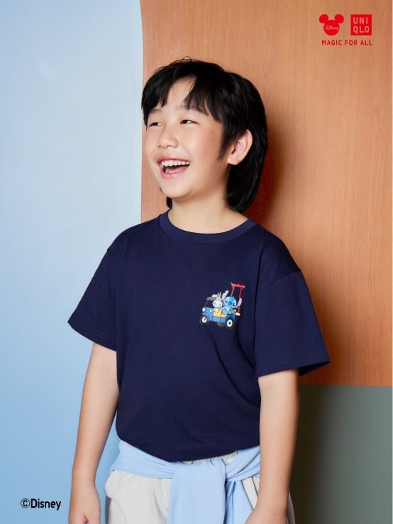 UNIQLO Thailand Stitch in Thailand UT 童裝 69 NAVY(深藍色) 短袖印花T恤