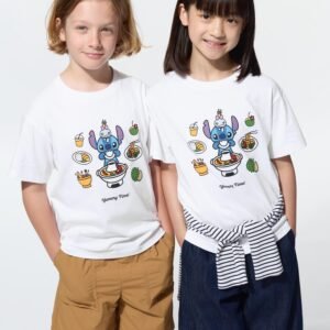 UNIQLO Stitch in Thailand 童裝白色款 E489194 短袖印花 T 恤主圖