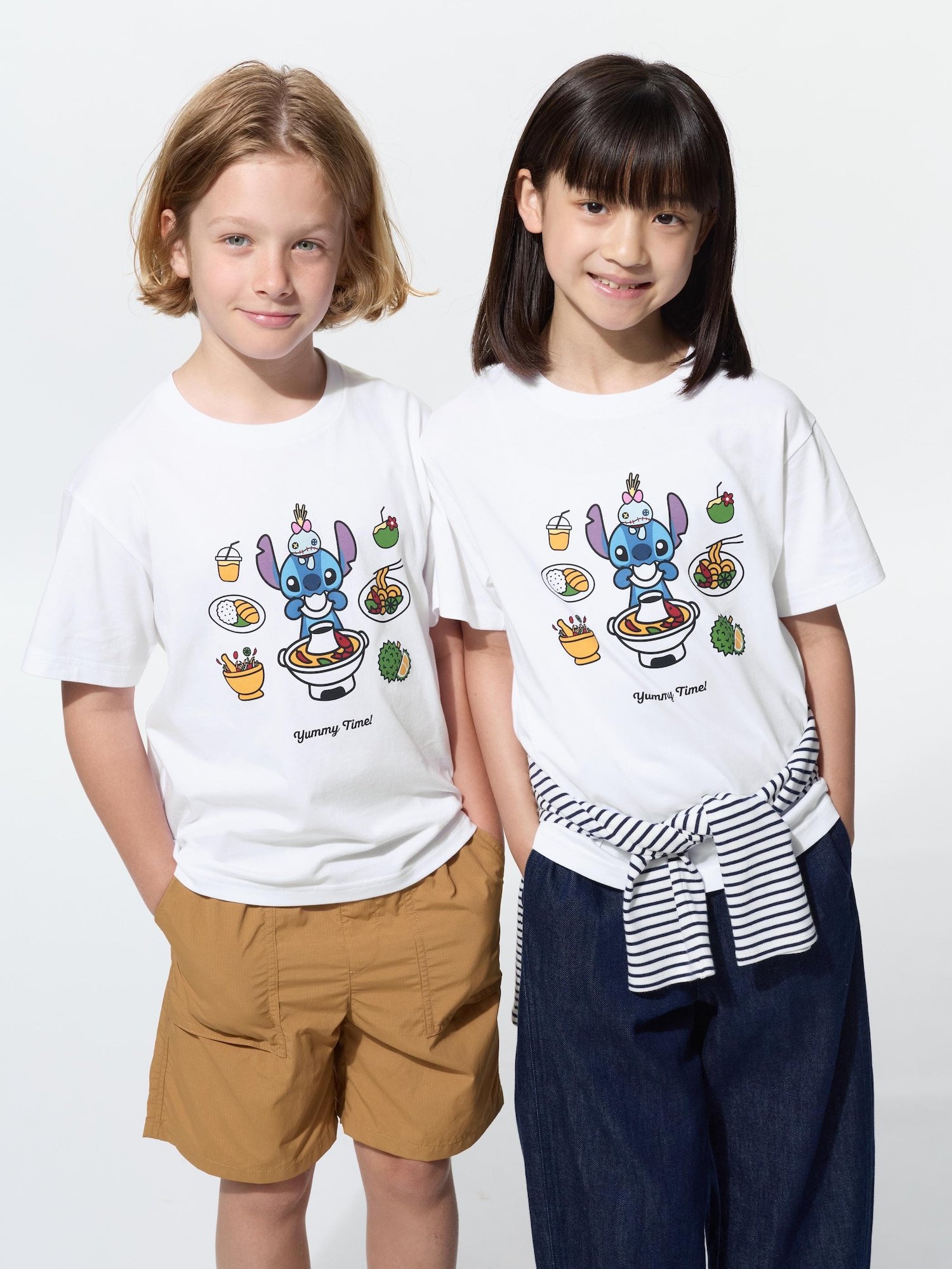 UNIQLO Stitch in Thailand 童裝白色款 E489194 短袖印花 T 恤主圖
