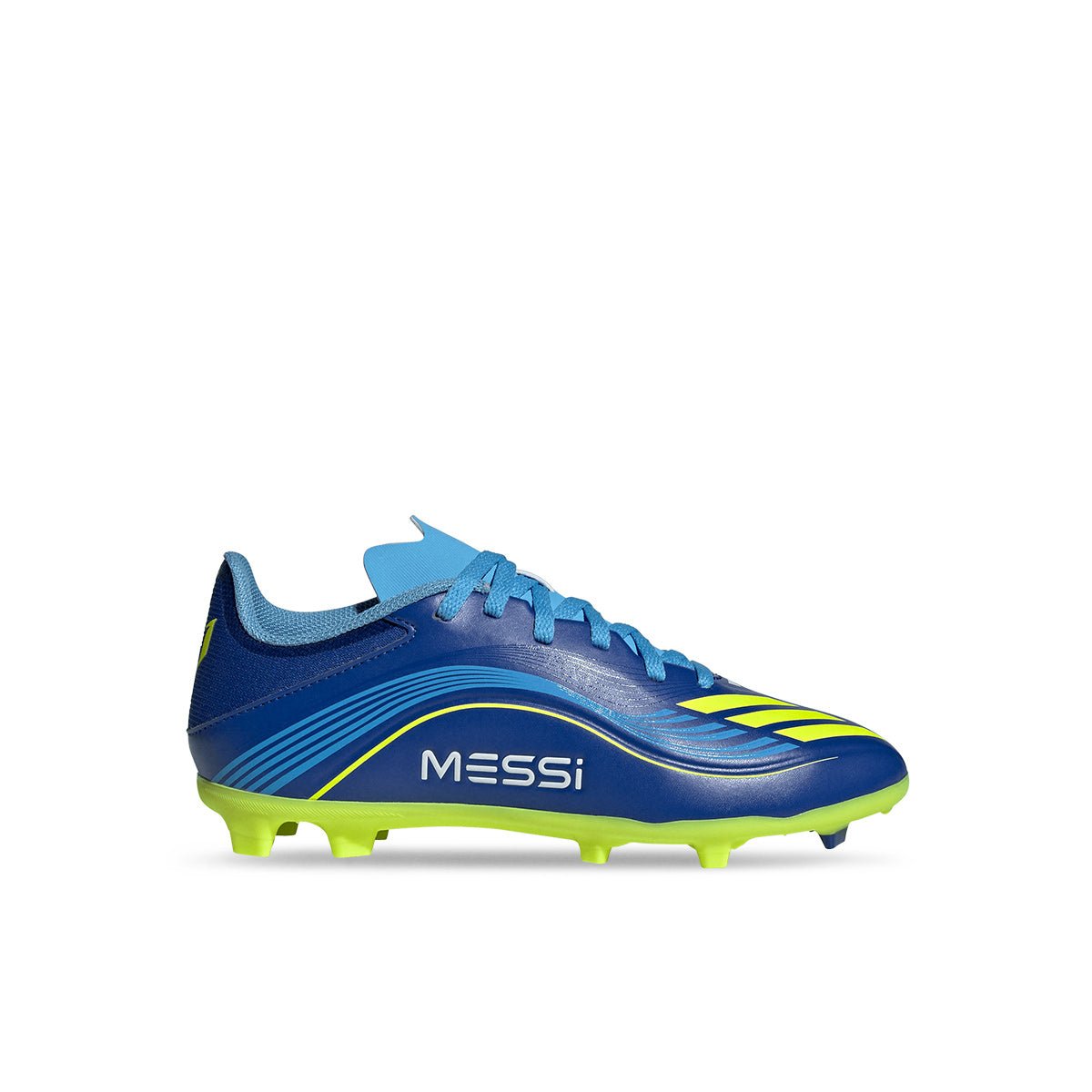 adidas F50 Messi League FG/MG 童鞋 足球鞋(皇家藍/日光黃/半亮藍) 鞋頭