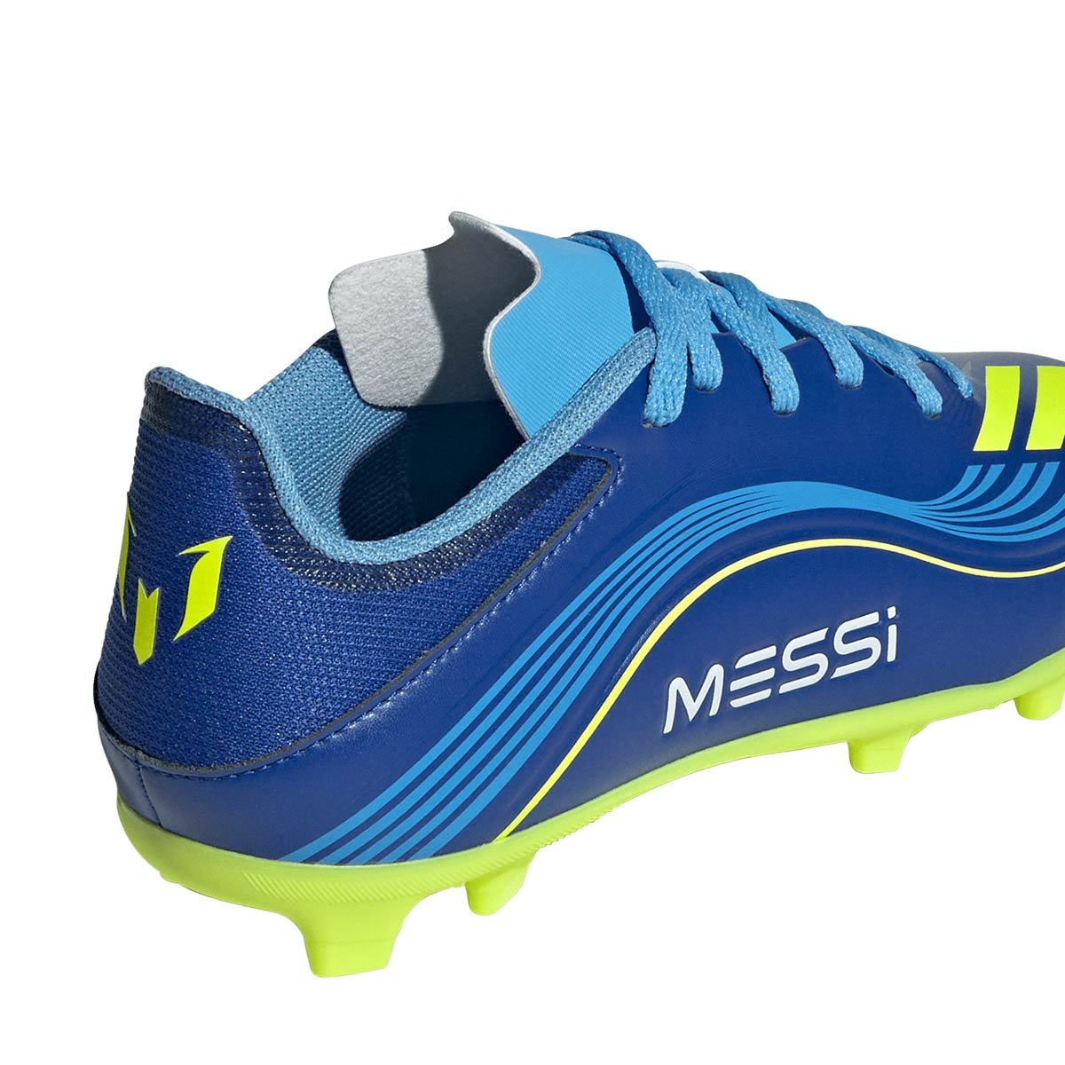 adidas F50 Messi League FG/MG 童鞋 足球鞋(皇家藍/日光黃/半亮藍) 細節特寫