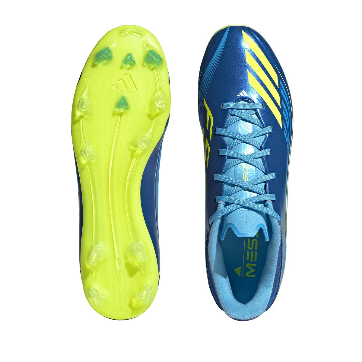 adidas F50 Messi League FG/MG 足球鞋(皇家藍/日光黃/半亮藍) 細節特寫
