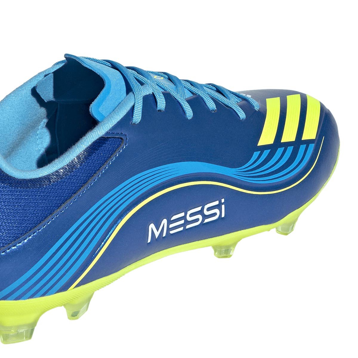 adidas F50 Messi League FG/MG 足球鞋(皇家藍/日光黃/半亮藍) 官方商品圖
