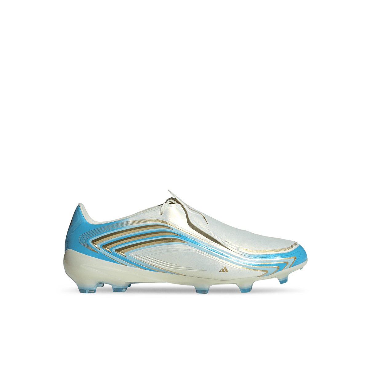adidas F50 Messi Pro FG 足球鞋(象牙白/半亮藍/冰藍) 鞋頭