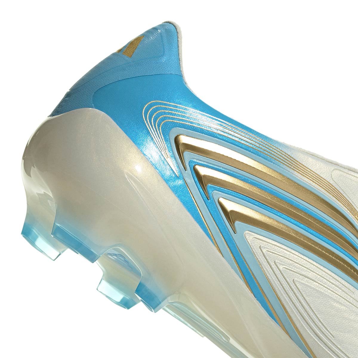 adidas F50 Messi Pro FG 足球鞋(象牙白/半亮藍/冰藍) 鞋底釘座