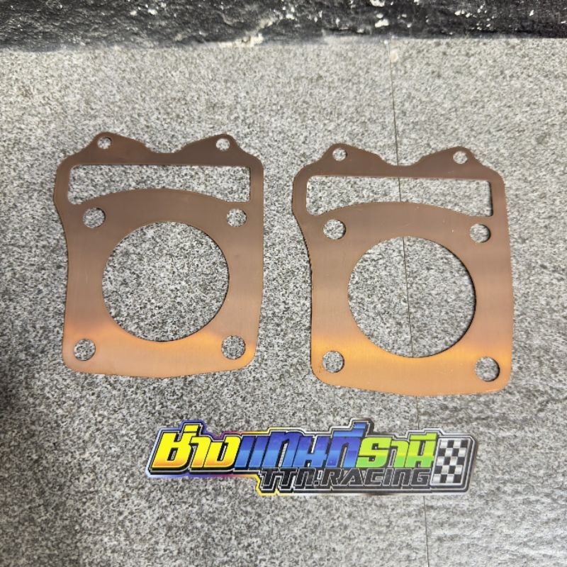 泰國代購 Wave 125/MSX 銅製汽缸頭蓋墊片,官方圖含 53 至 76mm 尺寸對照